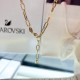 5683354 Swarovski Constella Gold Necklace Pendant Jewelry