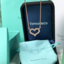 Tiffany & Co. Gold Heart Necklace For Women Pendant Jewellery 