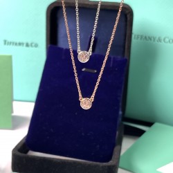 Tiffany & Co. Gold Round Diamond Necklace For Women Jewellery 