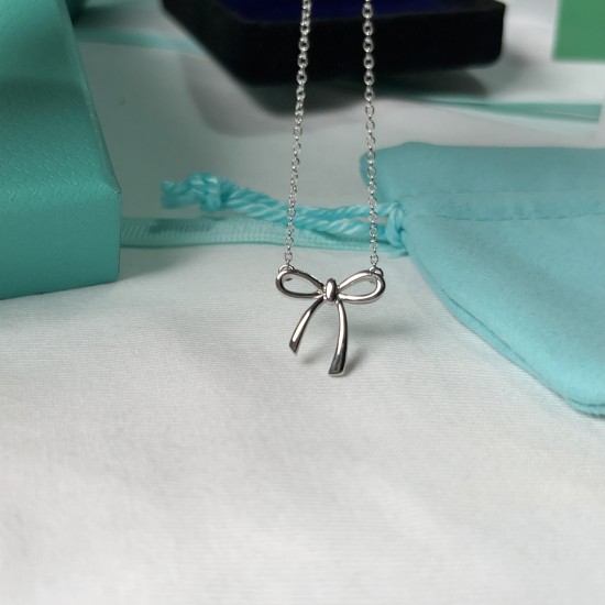 Tiffany & Co. Silver Bowknot Necklace For Women Jewellery