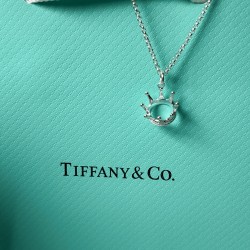 Tiffany & Co. Silver Crown Necklace For Women Jewellery 