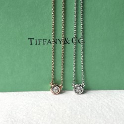 Tiffany & Co. Silver Round Diamond Necklace For Women Jewellery 