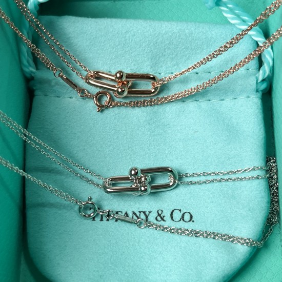 Tiffany & Co. Silver U-shaped Horseshoe Buckle Necklace For Women Jewellery