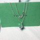 Tiffany & Co.Silver Blue Bowknot Necklace For Women Pendant Jewellery