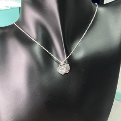 Tiffany & Co.Silver Double Heart Necklace For Women Pendant Jewellery 