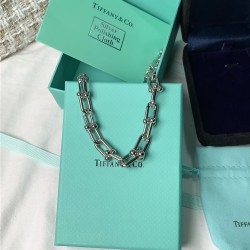 Tiffany & Co.Silver U-shaped Horseshoe Interlocking Clavicle Necklace For Women And Men Pendant Jewellery 