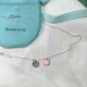 Tiffany & Co.Silverpink Double Heart Necklace For Women Pendant Jewellery