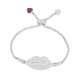 APM Monaco 925 Silver Diamond Lip Bracelet Women Jewellery