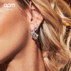 APM Monaco 925 Silver Earrings Jewellery For Women 