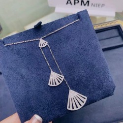 APM Monaco 925 Silver Elegant Fan Necklace Women Jewellery 