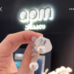 APM Monaco Ear Stud Silver Jewellery For Women 