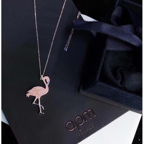 APM Monaco Flamingo Earrings Pendant For Women Jewellery Suit