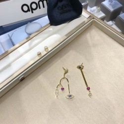 APM Monaco Gold Lucky Earrings For Women Jewellery 