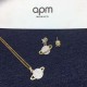 APM Monaco Gold Pendant Earrings For Women Jewellery Suit