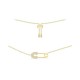 APM Monaco Gold Pin Collarbone Chain Women Jewellery