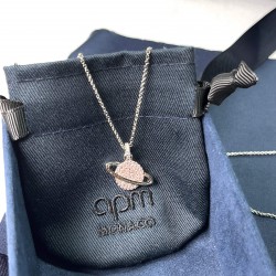 APM Monaco Pink Planet Necklace Women Jewellery 