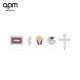 APM Monaco Silver Ear Stud For Women 5 kinds Of Suit Jewellery