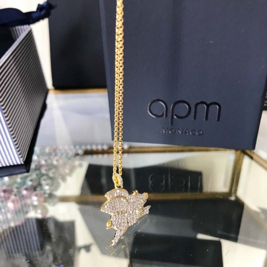 APM Monaco Silver Necklace Women Pendant Jewellery