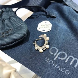 APM Monaco Silver Starmoon Freshwater Pearl Ring Women Jewellery 