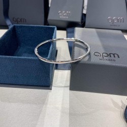 APM Monaco Simple Silver Bracelet Women Jewellery 