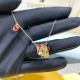 5676540 Swarovski Chinese Zodiac Gold Red Necklace Jewelry