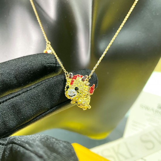 5676540 Swarovski Chinese Zodiac Gold Red Necklace Jewelry