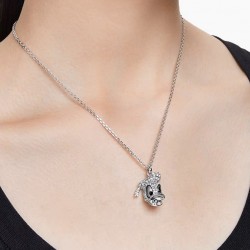 5668775 Swarovski Donald Duck Silver Black Necklace Jewelry