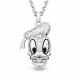 5668775 Swarovski Donald Duck Silver Black Necklace Jewelry