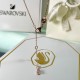 5675826 Swarovski Dragon Phoenix Gold Rose Necklace Jewelry