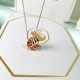 5675826 Swarovski Dragon Phoenix Gold Rose Necklace Jewelry