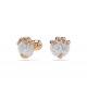 5681058 Swarovski Dragon Phoenix Rose Gold Earring Jewelry