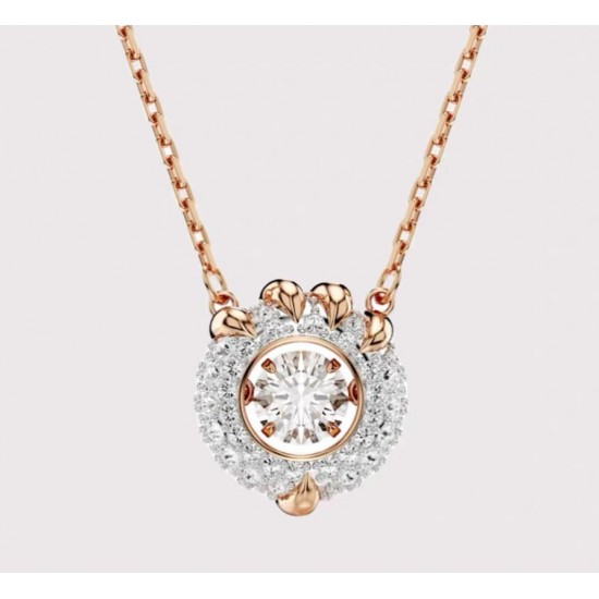 5675827 Swarovski Dragon Phoenix Rose Gold Necklace Jewelry