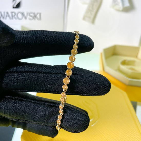 5663395 Swarovski Emily Gold Bracelet Bangle Jewelry