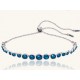 5663394 Swarovski Emily Silver Blue Bracelet Bangle Jewelry