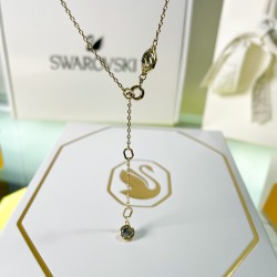 5677599 Swarovski Iconic Swan Red Gold Necklace Pendant Jewelry