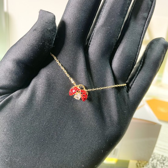 5666225 Swarovski Idyllia Gold Red Necklace Pendant Jewelry