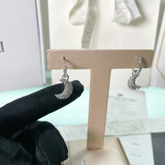 5666157 Swarovski Luna Silver Earring Jewelry