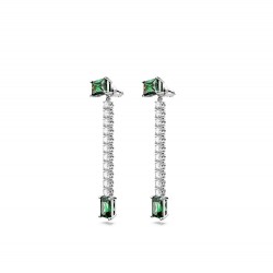 5665786 Swarovski Matrix Green Silver Drop Earring Jewelry