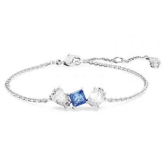 5668359 Swarovski Mesmera Silver Blue Bracelet Bangle Jewelry