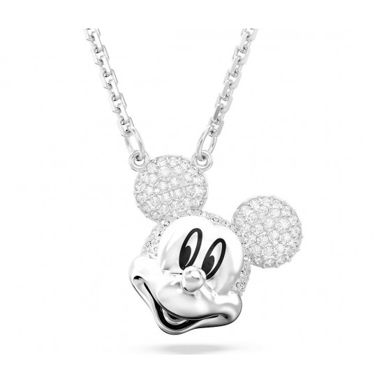 5669116 Swarovski Mickey Mouse Silver Black Necklace Jewelry