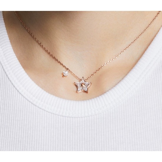 5645463 Swarovski Stella Rose Gold Necklace Jewelry