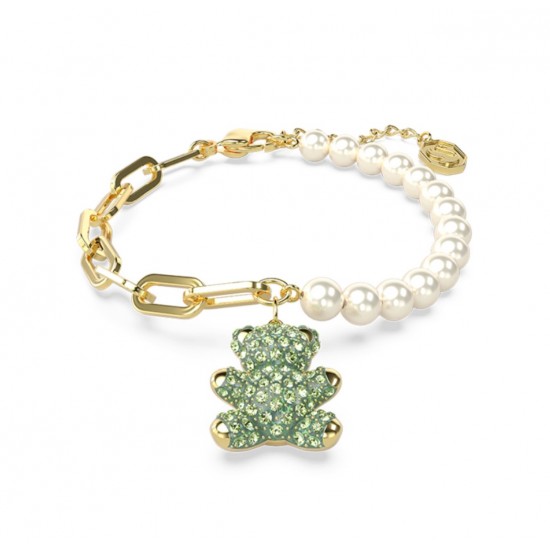 Swarovski Teddy Green Bear Pearl Bracelet For Women Jewelry 5669167