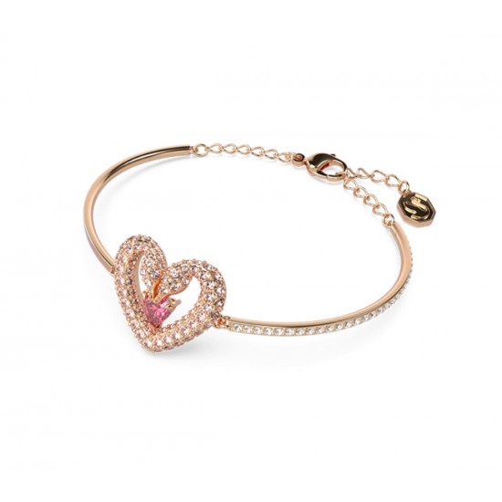 Swarovski UNA Heart-Shaped Rose Gold Bracelet For Women Jewelry 5666672