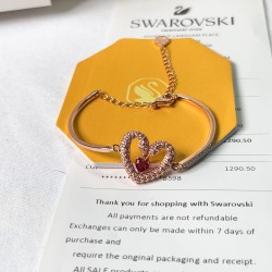 Swarovski UNA Heart-Shaped Rose Gold Bracelet For Women Jewelry 5666672 