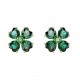 Swarovski Ldyllia Green Four-Leaf Clover Stud Earrings For Women Jewelry 5666236