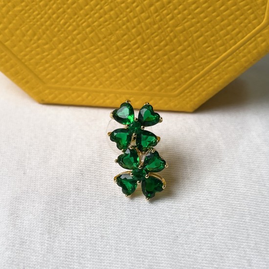 Swarovski Ldyllia Green Four-Leaf Clover Stud Earrings For Women Jewelry 5666236