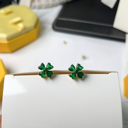 Swarovski Ldyllia Green Four-Leaf Clover Stud Earrings For Women Jewelry 5666236 