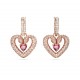 Swarovski UNA Pink Drop Earrings For Women Jewelry 5662875